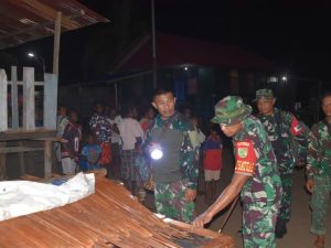 Dansatgas Tinjau Progres Pembangunan TMMD di Kampung Keakwa Pasca Pembukaan Resmi