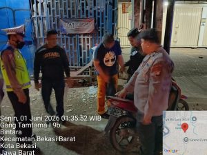 Polsek Bekasi Barat Gelar Razia Stasioner dan Patroli Skala Sedang Antisipasi Kejahatan Jalanan dan Tawuran