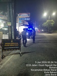 Cipta Kondisi, Polsek Bekasi Barat Gelar Razia Stasioner dan Patroli Dialogis