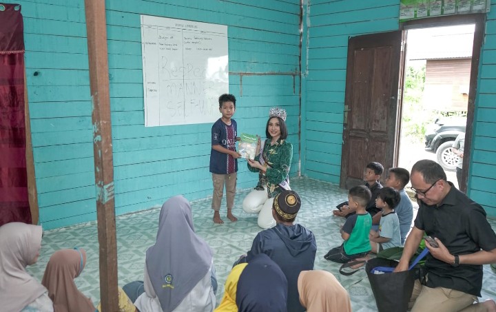 Tebar Harapan di Tanjung Selor, Putri Indonesia Kalimantan Utara Berbagi Kebahagiaan dengan Anak Yatim