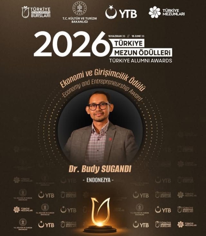 Tokoh Muda Indonesia Dr Budy Sugandi Terima Penghargaan Internasional dari Pemerintah Türkiye