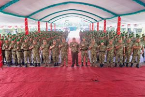 Pastikan Kesiapan Prajurit, Wapang TNI Bersama Menhan Tinjau Marshalling Area Yonif TP 937/Satria Kalijaga      